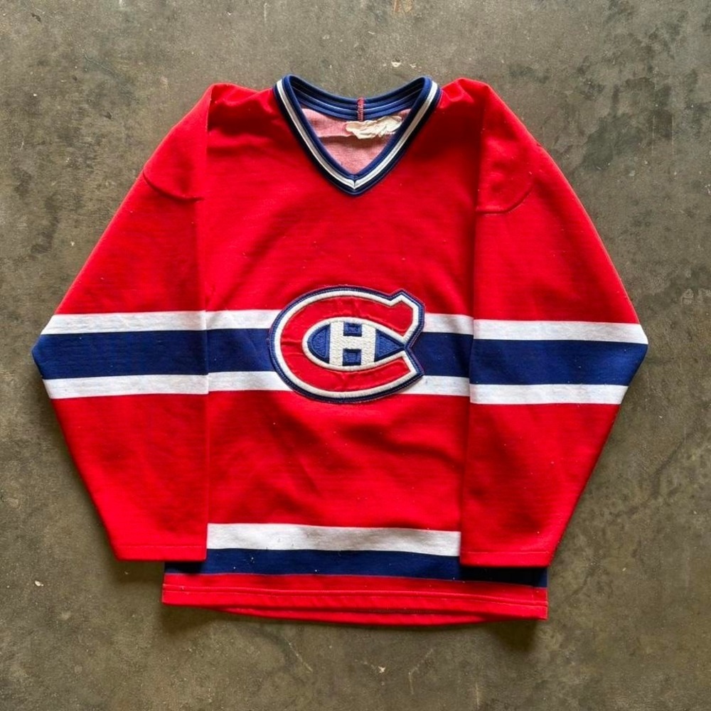 Vintage 80's Montreal Canadiens Maska Ultrafil Chris Nilan Jersey Mens S EUC NHL